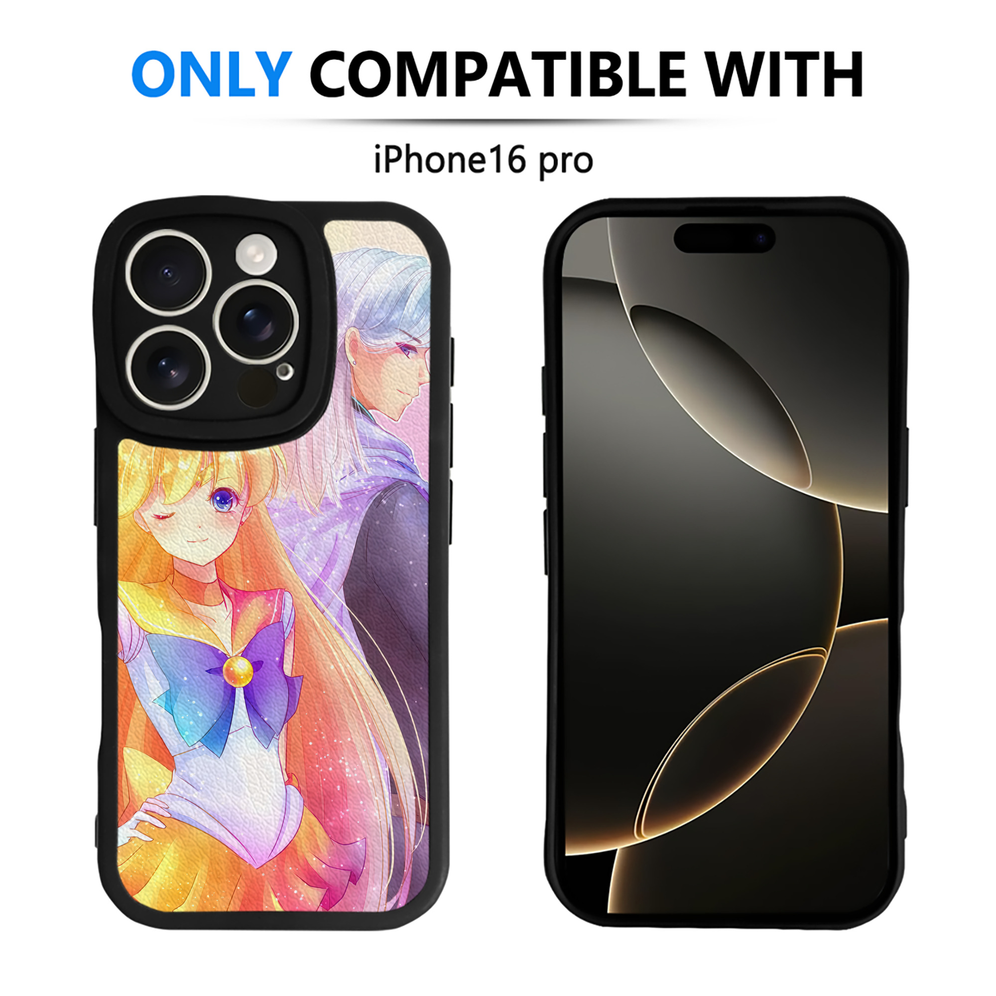 （画像用） 美少女戦士セーラームーン Sailor Moon 【iPhone 16シリーズ対応】シリコンスマホケース（レザー調） 材質：シリコン